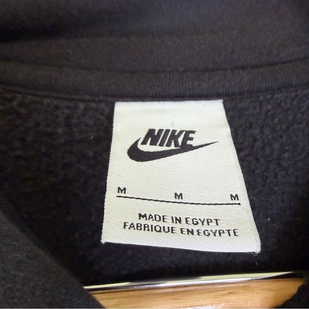 Nike Black Hoodie with Embroidered Floral Swoosh - Picture 5 of 7